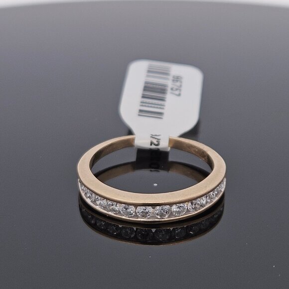 10K Yellow Gold 1/2TCW Diamond Channel Set Band Wedding Ring Size 7.25 - Picture 7 of 15